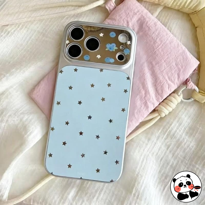 Realme Note 50 - غطاء هاتف بتصميم نجوم مجوفة ومرآة