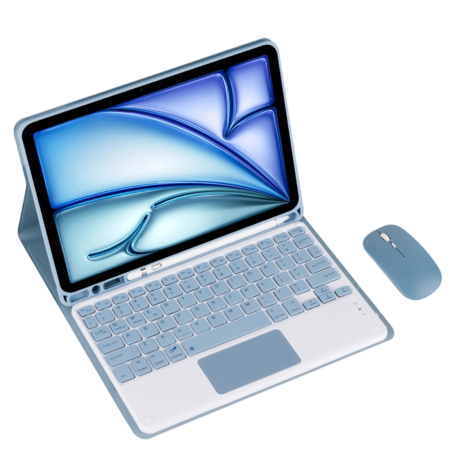 Wireless Keyboard Mini - حافظة لوحة مفاتيح وماوس لجهاز آيباد