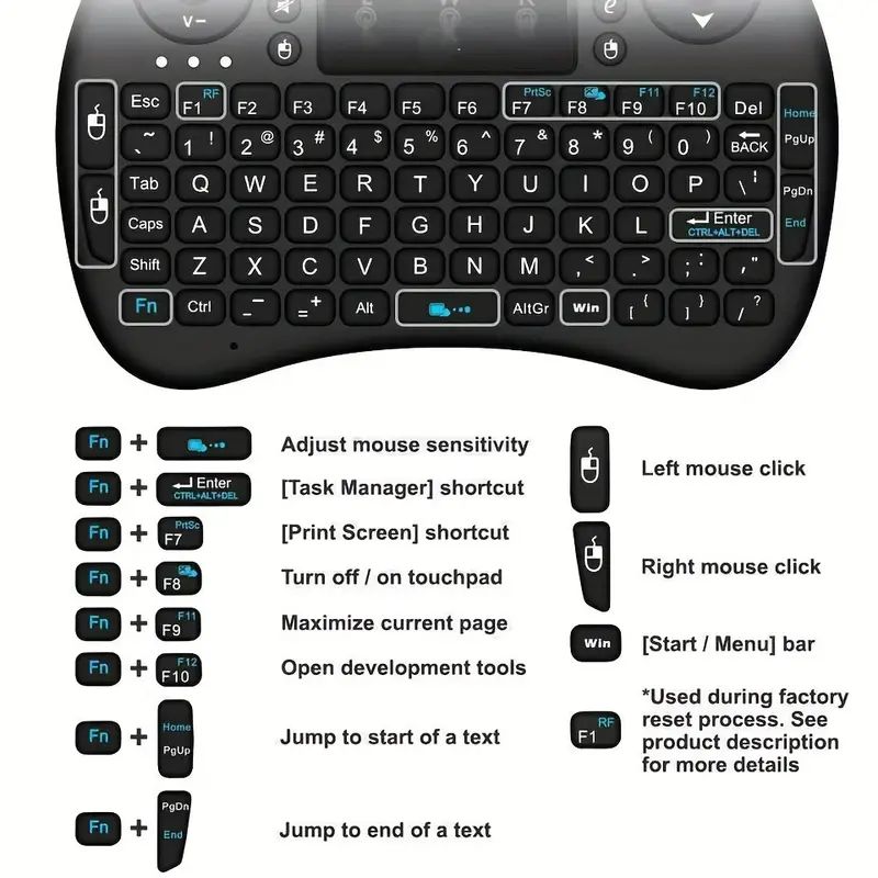 لوحة مفاتيح بلوتوث إنجليزية صغ - مراجعة Wireless Keyboard Mini وسعره