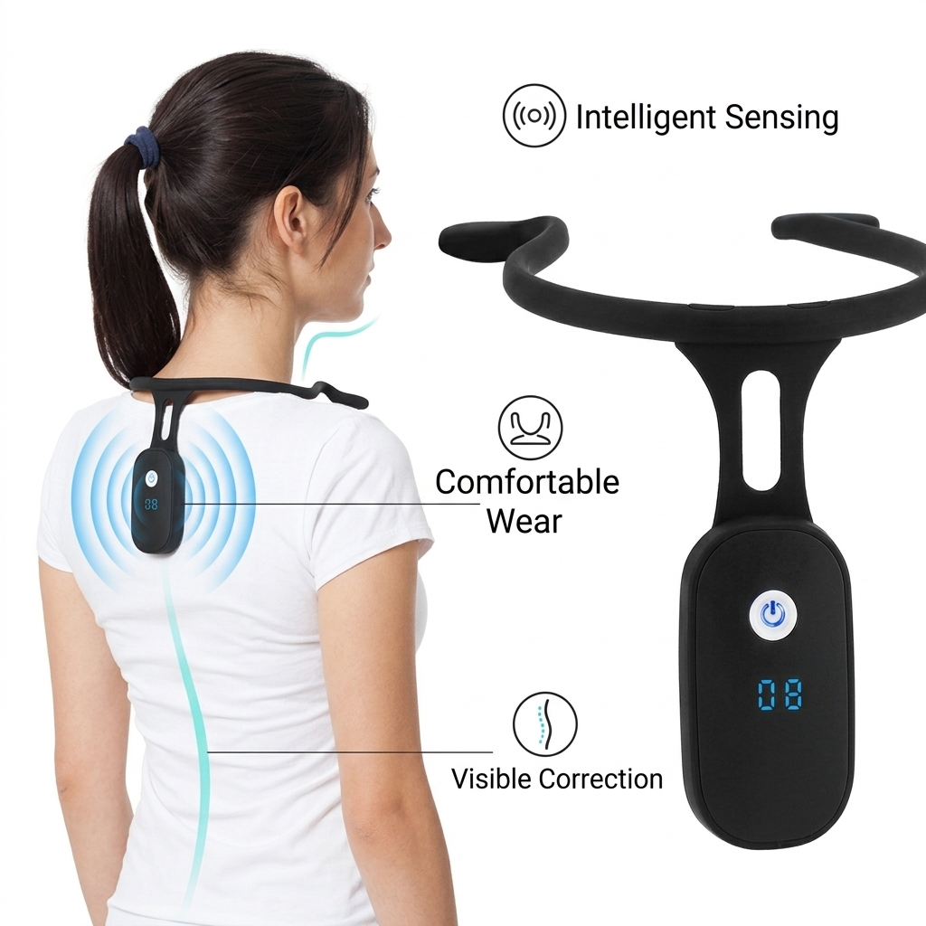 مصحح وضعية الجسم مع شاشة LCD،  - مراجعة Smart Posture Sensor وسعره